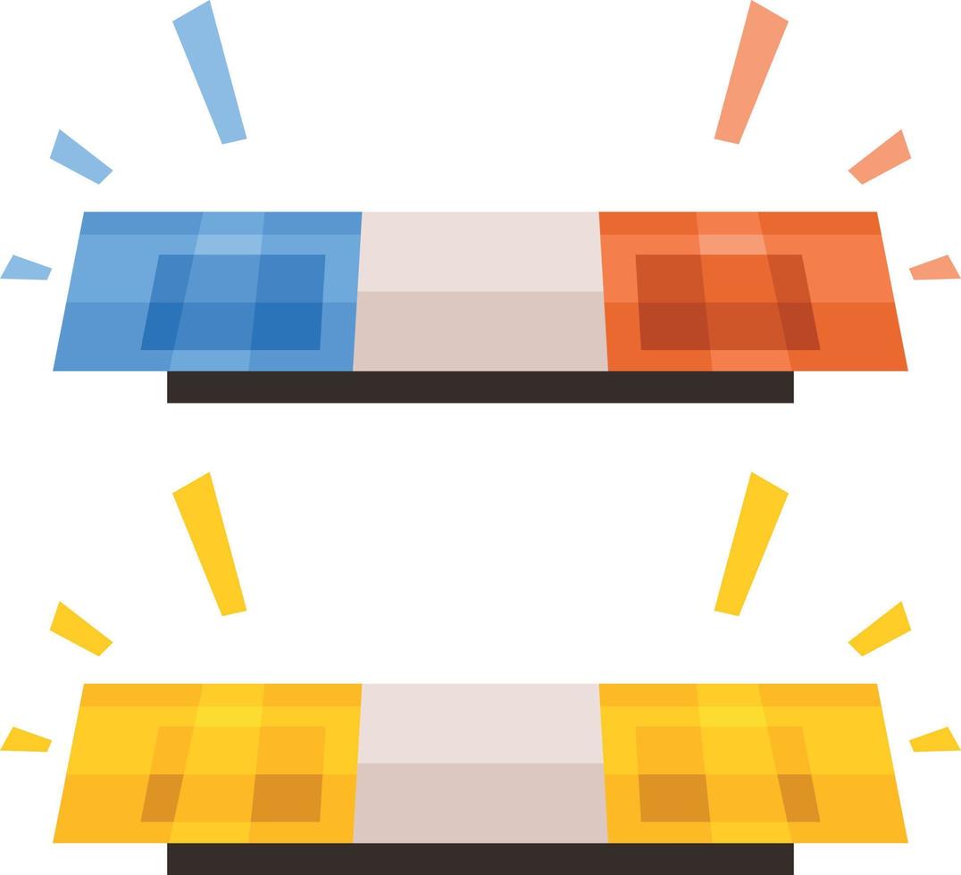 Vector Image Of Flashing Lights For Vehicles