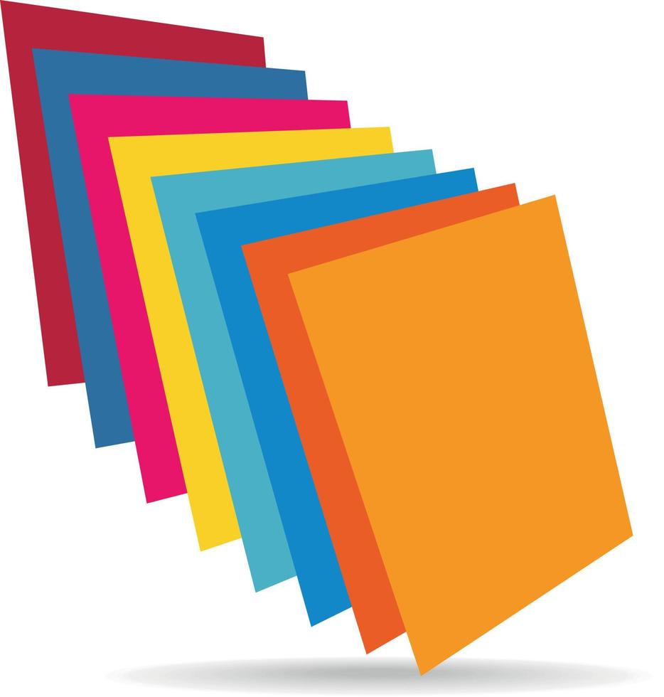 Vector Image Of Paper Sheets In Various Colors