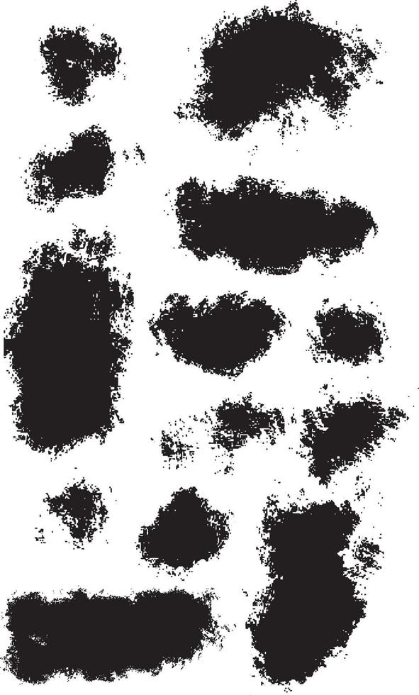 Set Of Brush Strokes And Ink Spatter vector