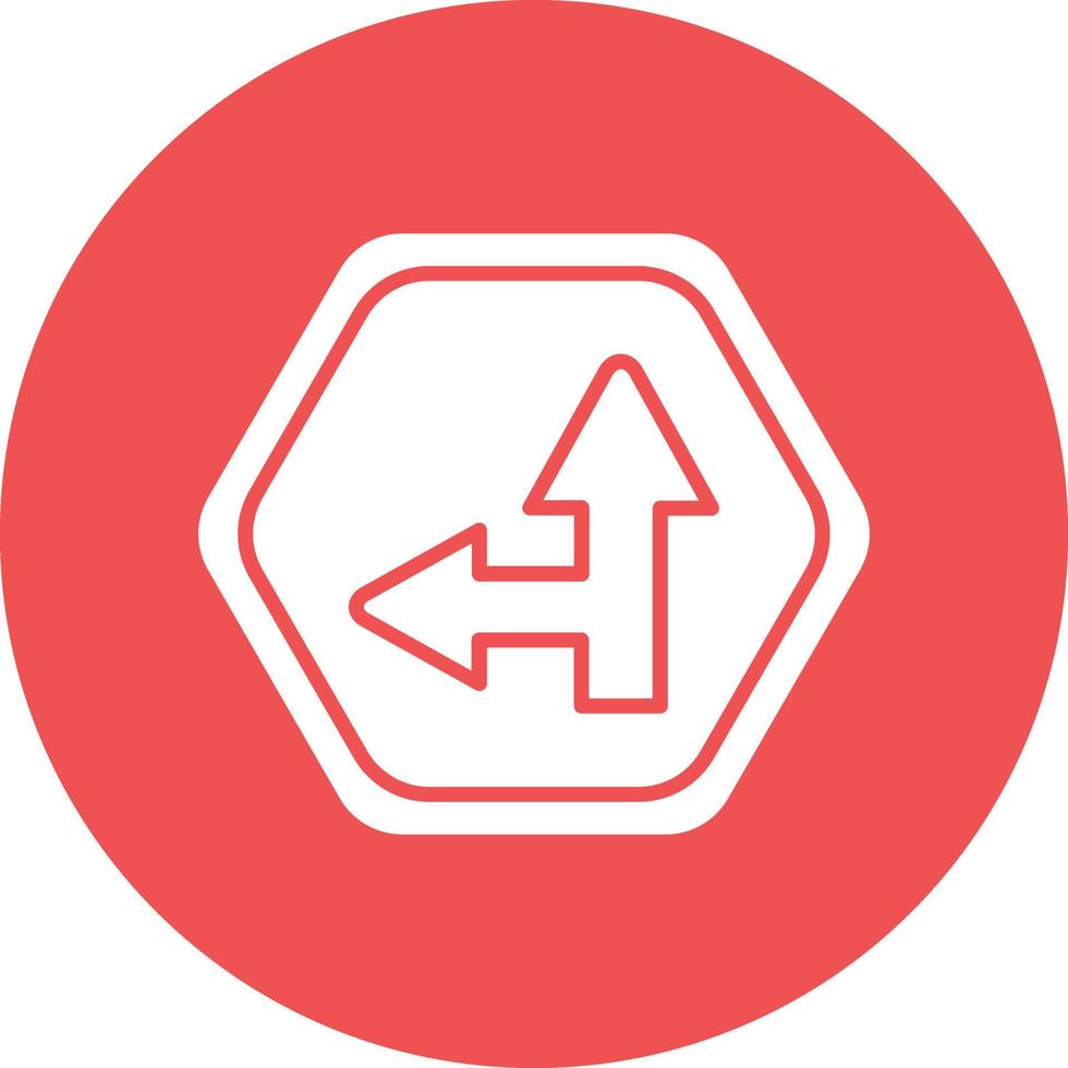 Vector Design Side Road Left Icon Style