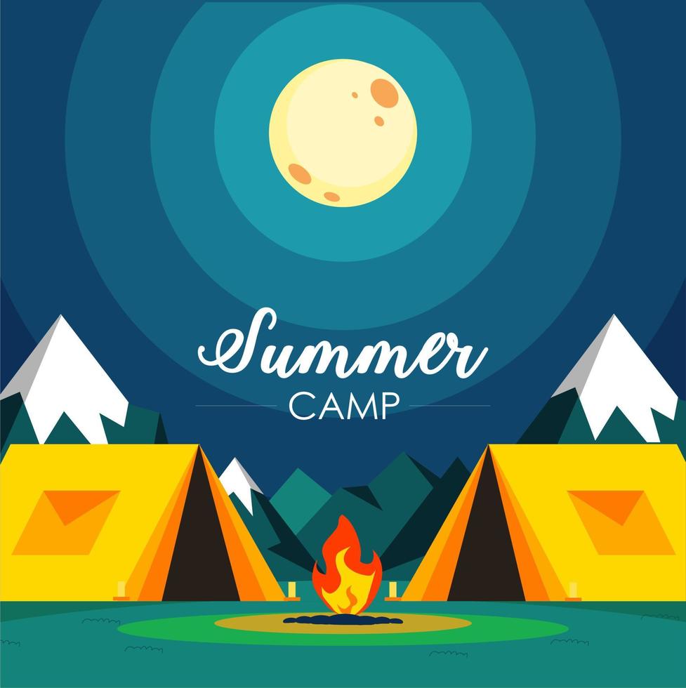 Summer Camp Flyer vector