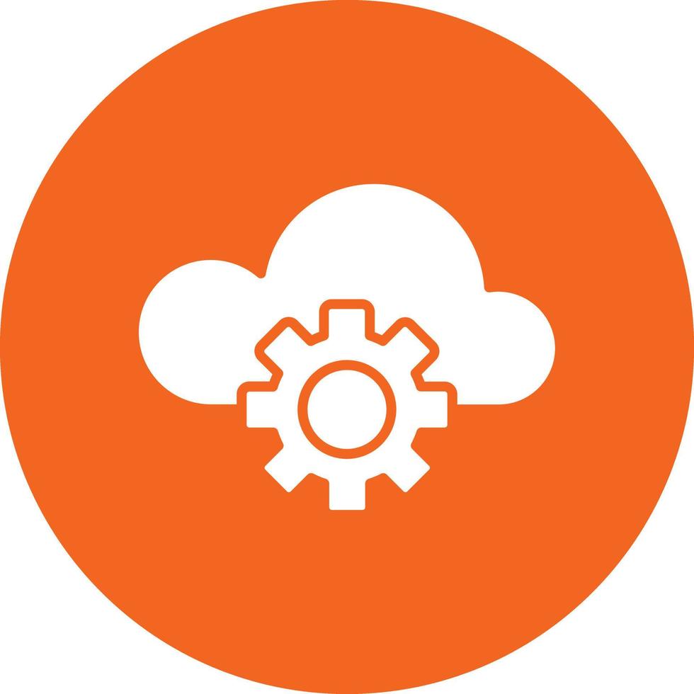 Vector Design Cloud Settings Icon Style