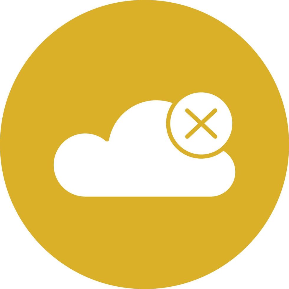 Vector Design Cloud Delete Icon Style