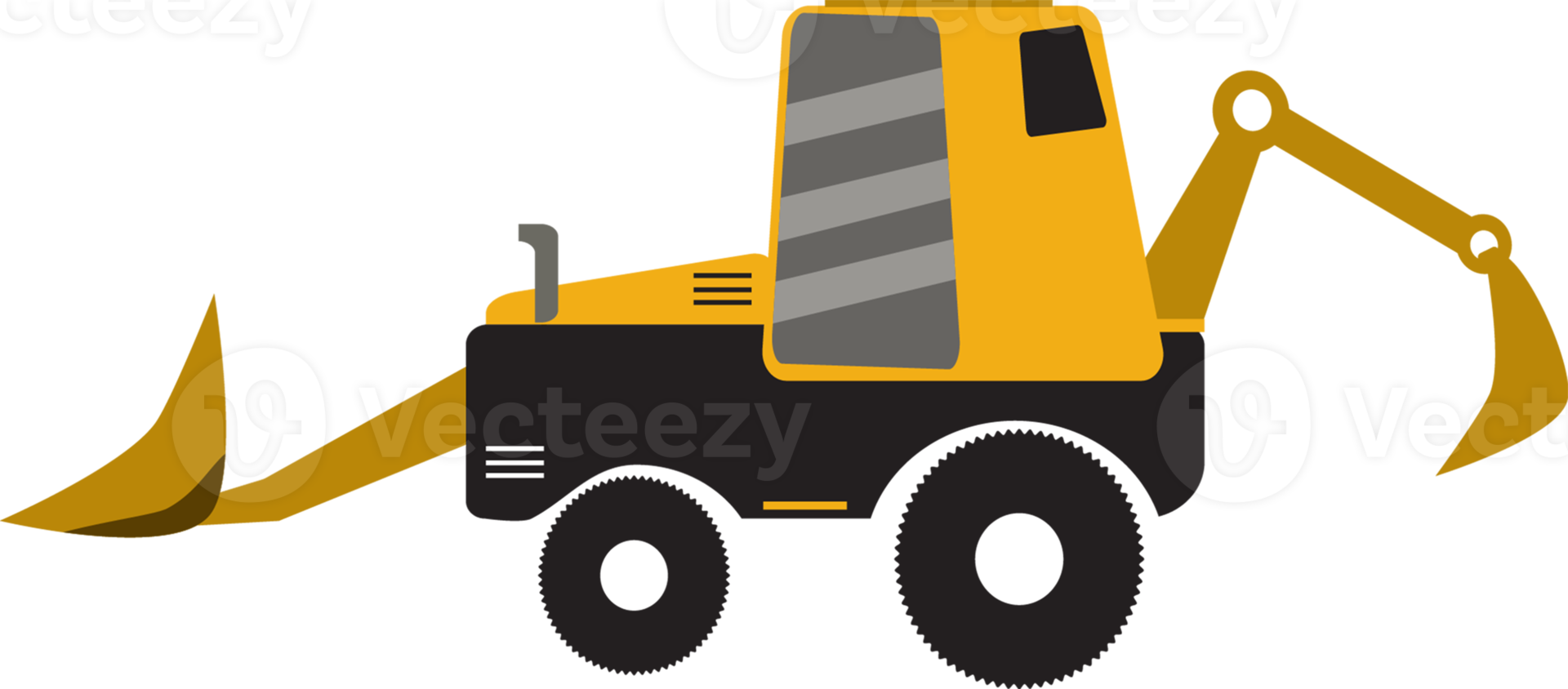 heavy equipment illustration on transparent background png