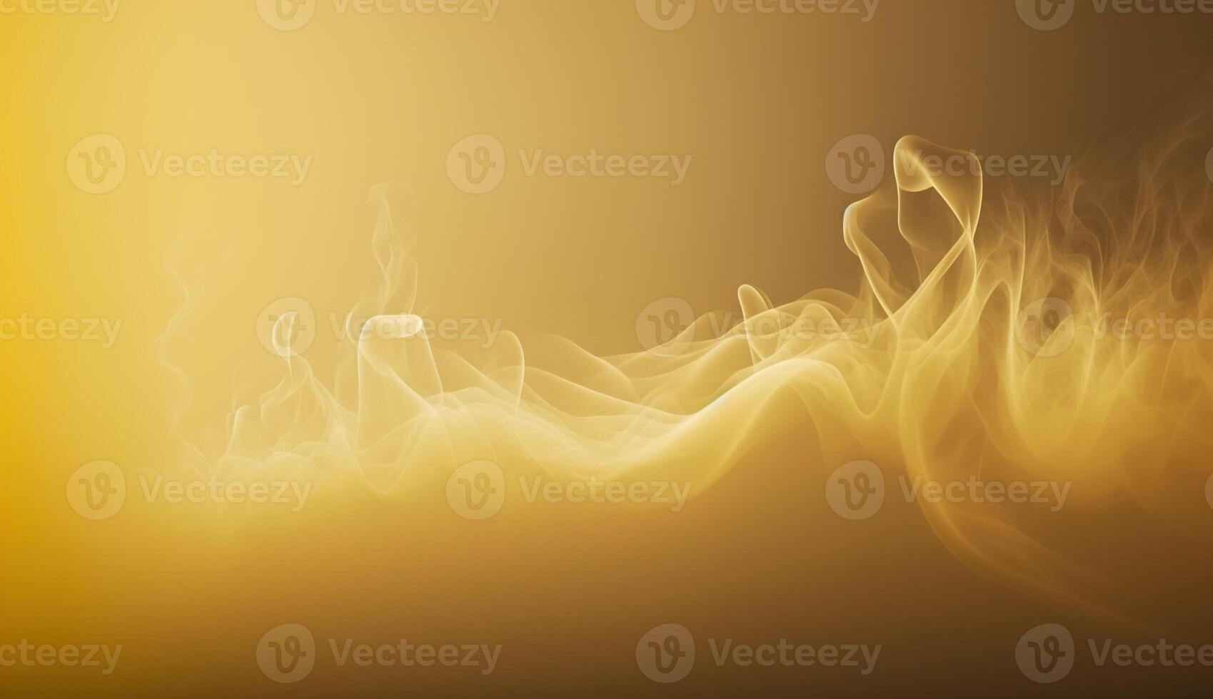 , Flowing light yellow smoke with splashes. Soft fluid banner, spring female mood, 3D effect, modern macro realistic abstract background illustration, ink in water effect. photo