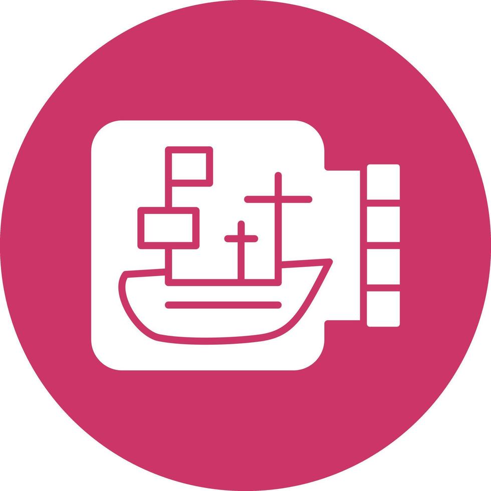 Vector Design Ship In A Bottle Icon Style