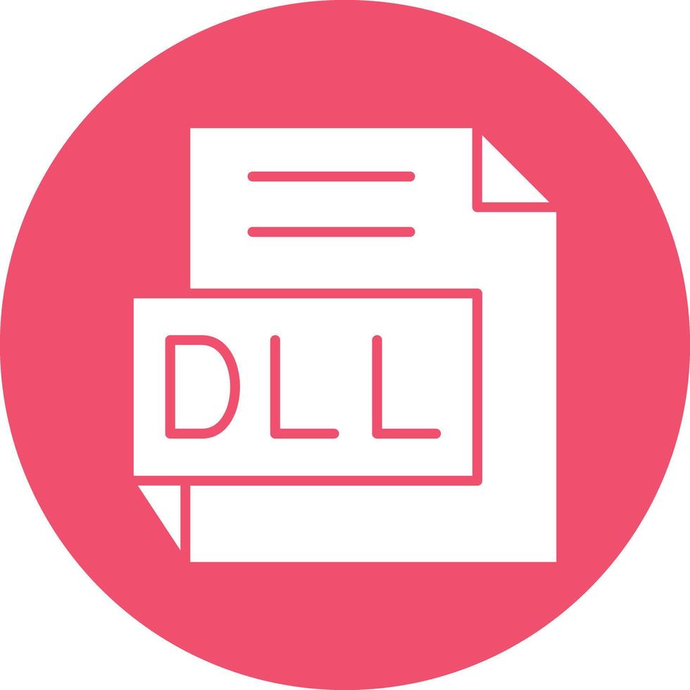 vector diseño dll icono estilo