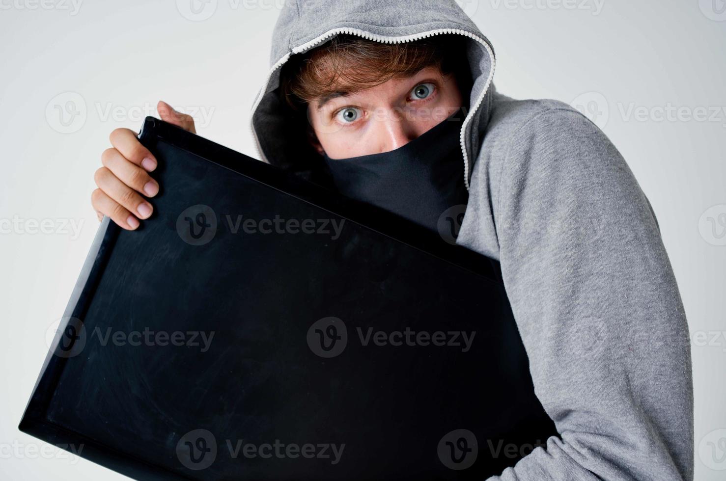hacker hooded head hacking technology security Lifestyle photo