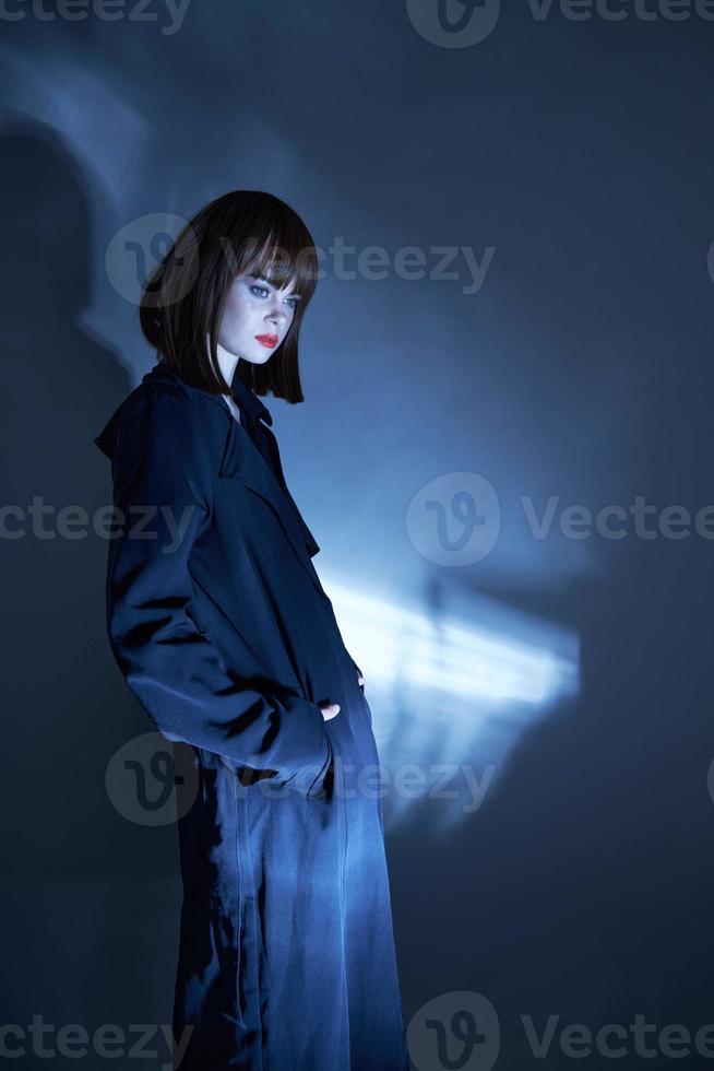 woman fashion clothes gloomy look casual wear photo