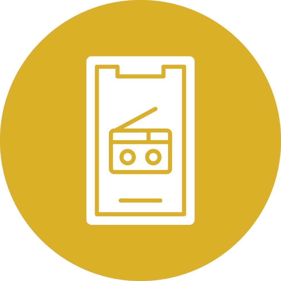 Vector Design Mobile Radio Icon Style