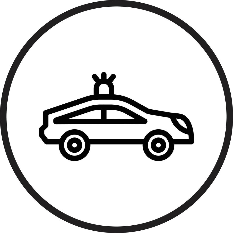 Police Car Vector Icon Style