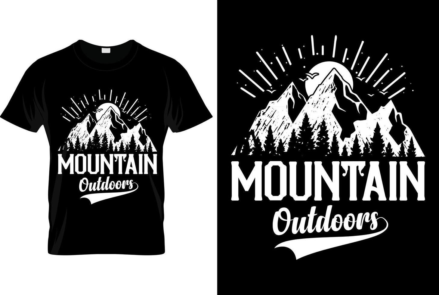 Mountain illustration, outdoor adventure Vector graphic for t shirt Design