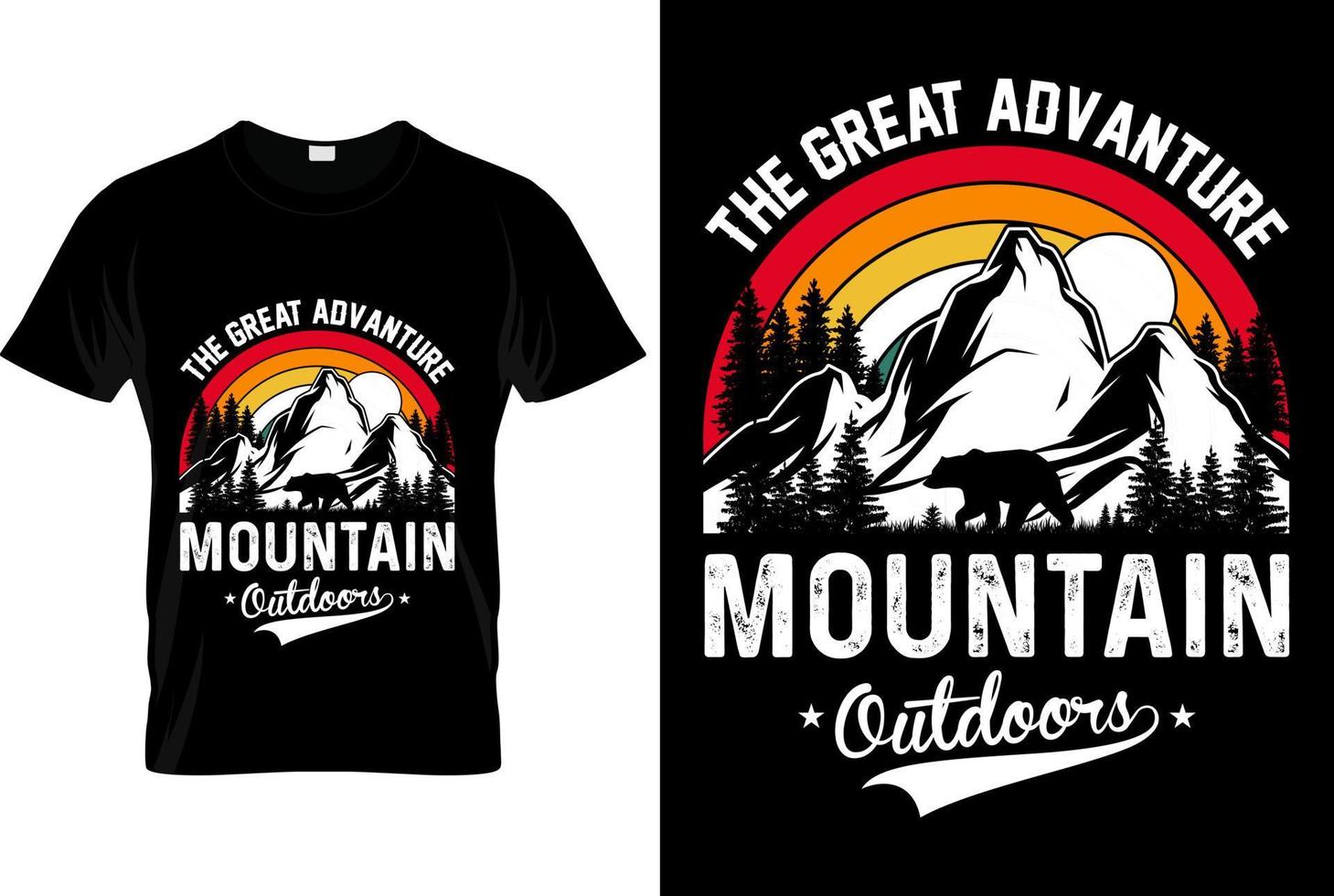 Mountain illustration, outdoor adventure Vector graphic for t shirt ...