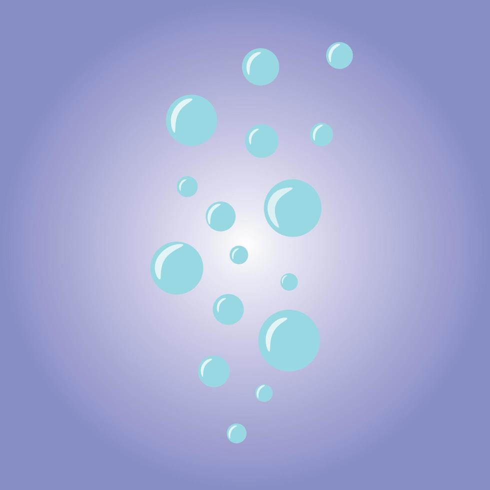 Bubbles on a blue background vector