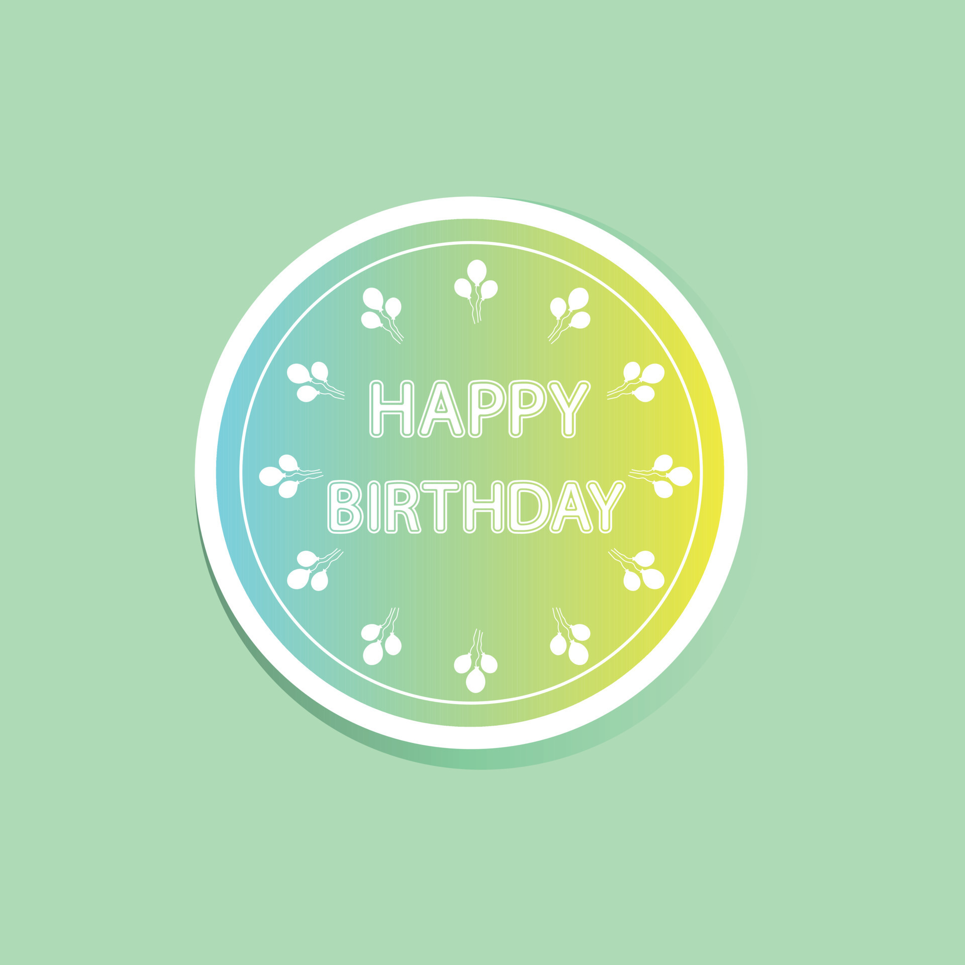 Happy birthday sticker 22639109 Vector Art at Vecteezy
