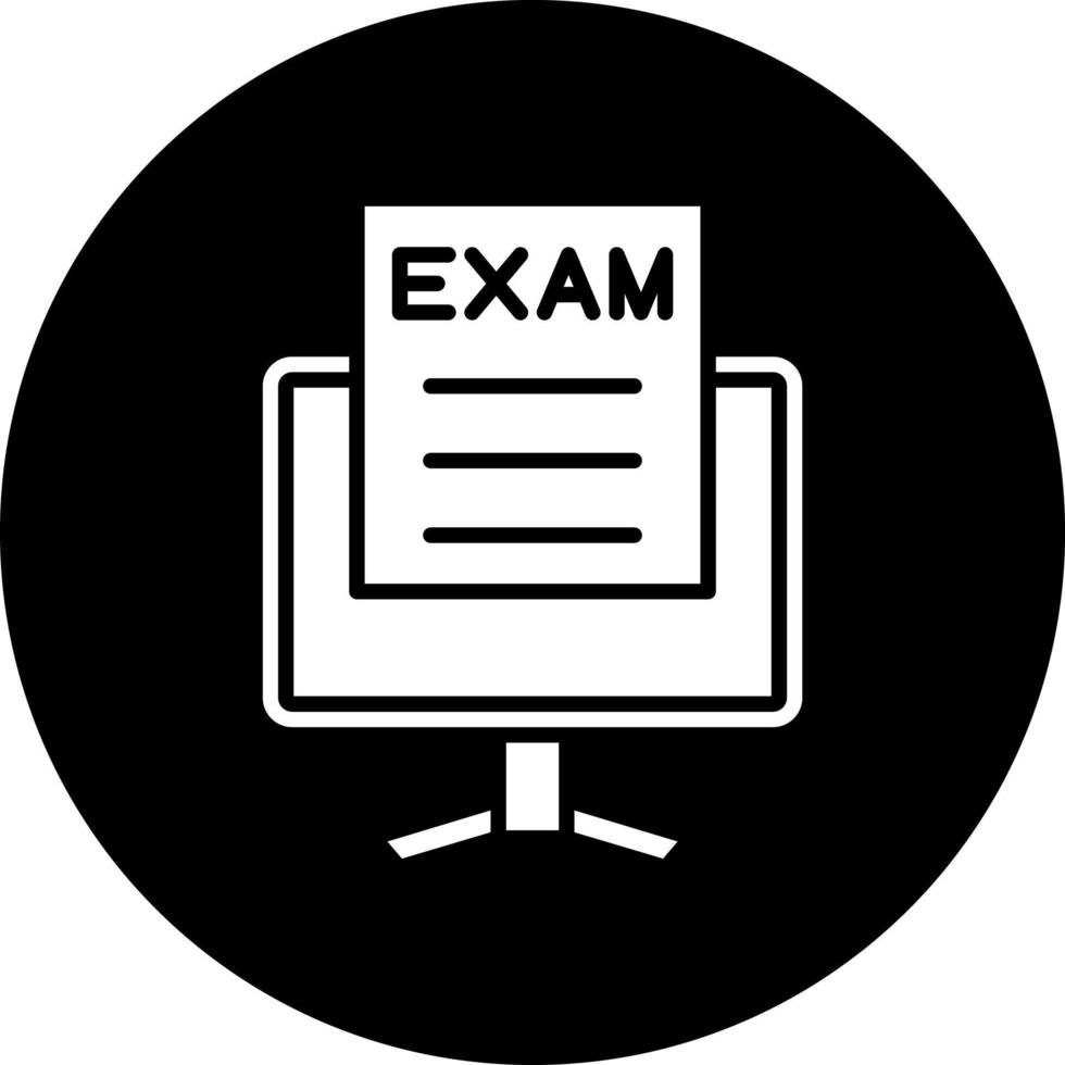 en línea examen vector icono estilo