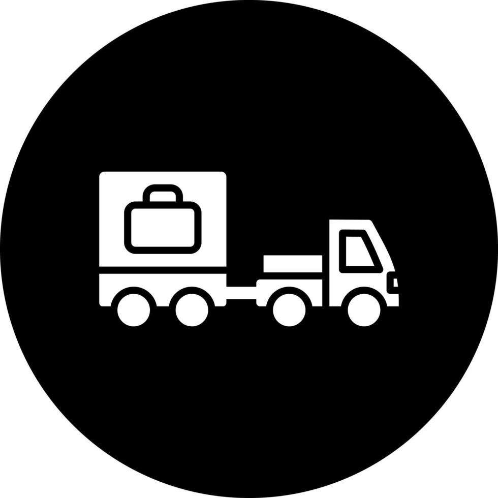 Baggage Truck Vector Icon Style