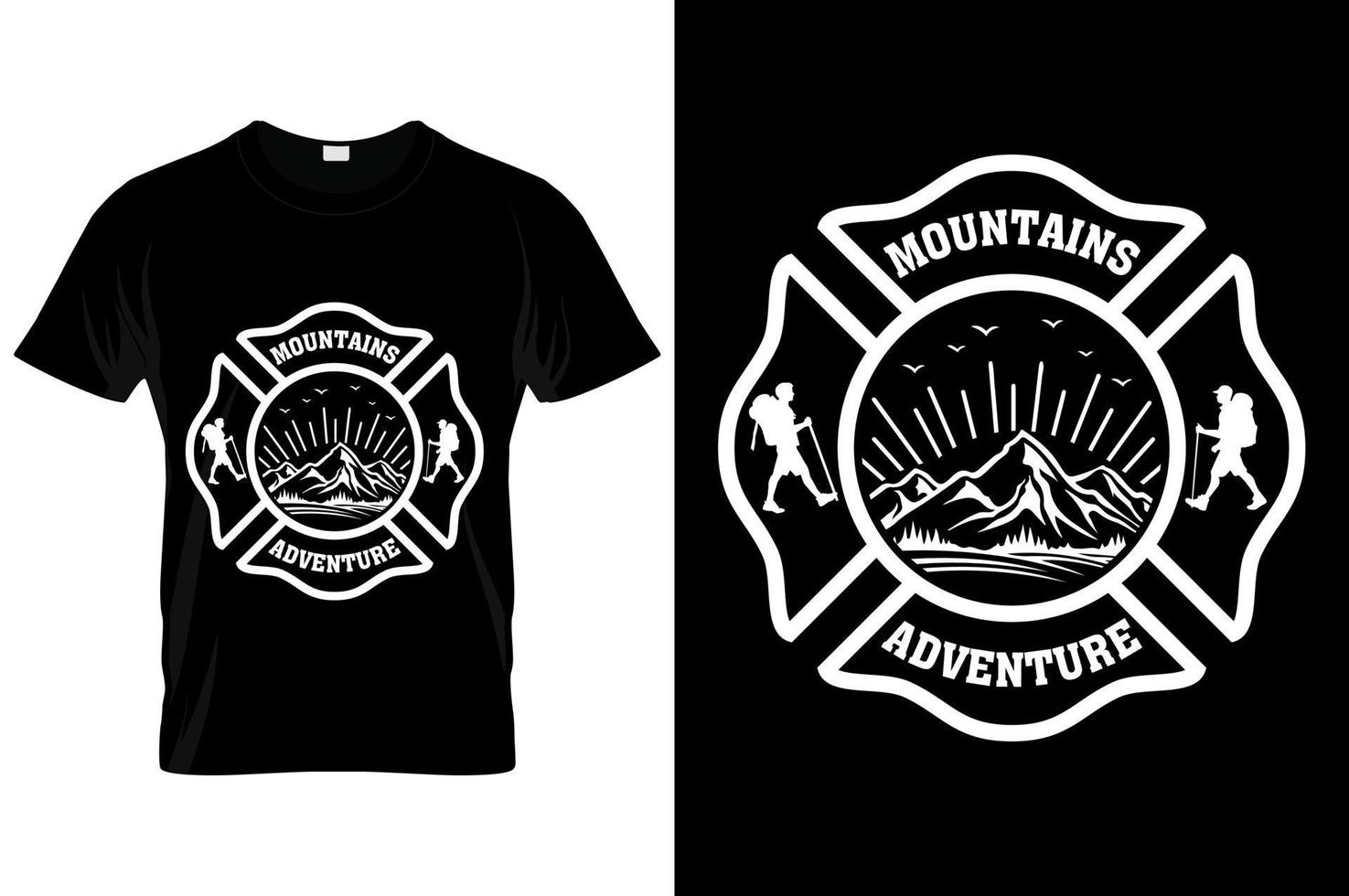 Mountain illustration, outdoor adventure Vector graphic for t shirt Design