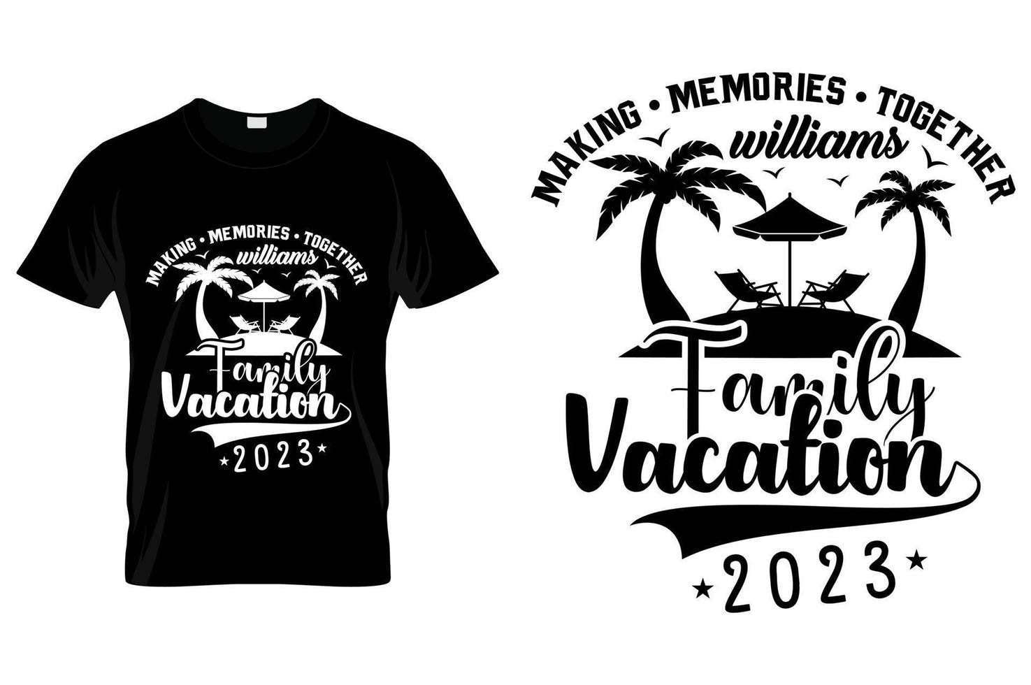 Making Memories Together Family Vacation 2023 tshirt Design vector