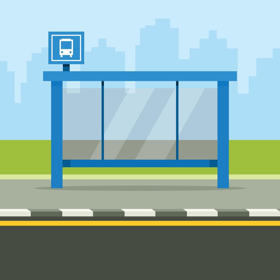 Vector Image Of A Bus Stop