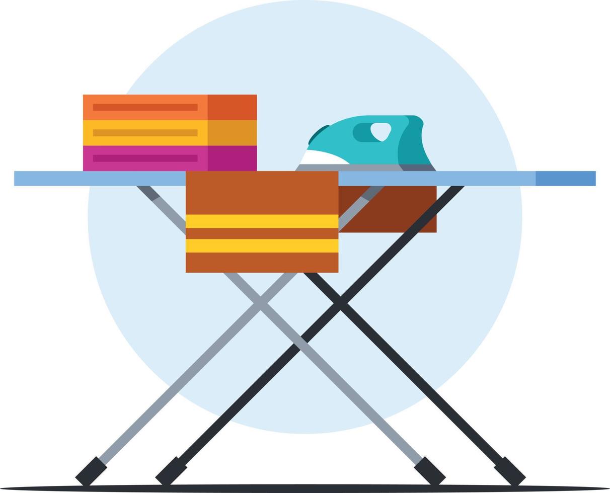 Vector Image Of An Ironing Board With Clothes