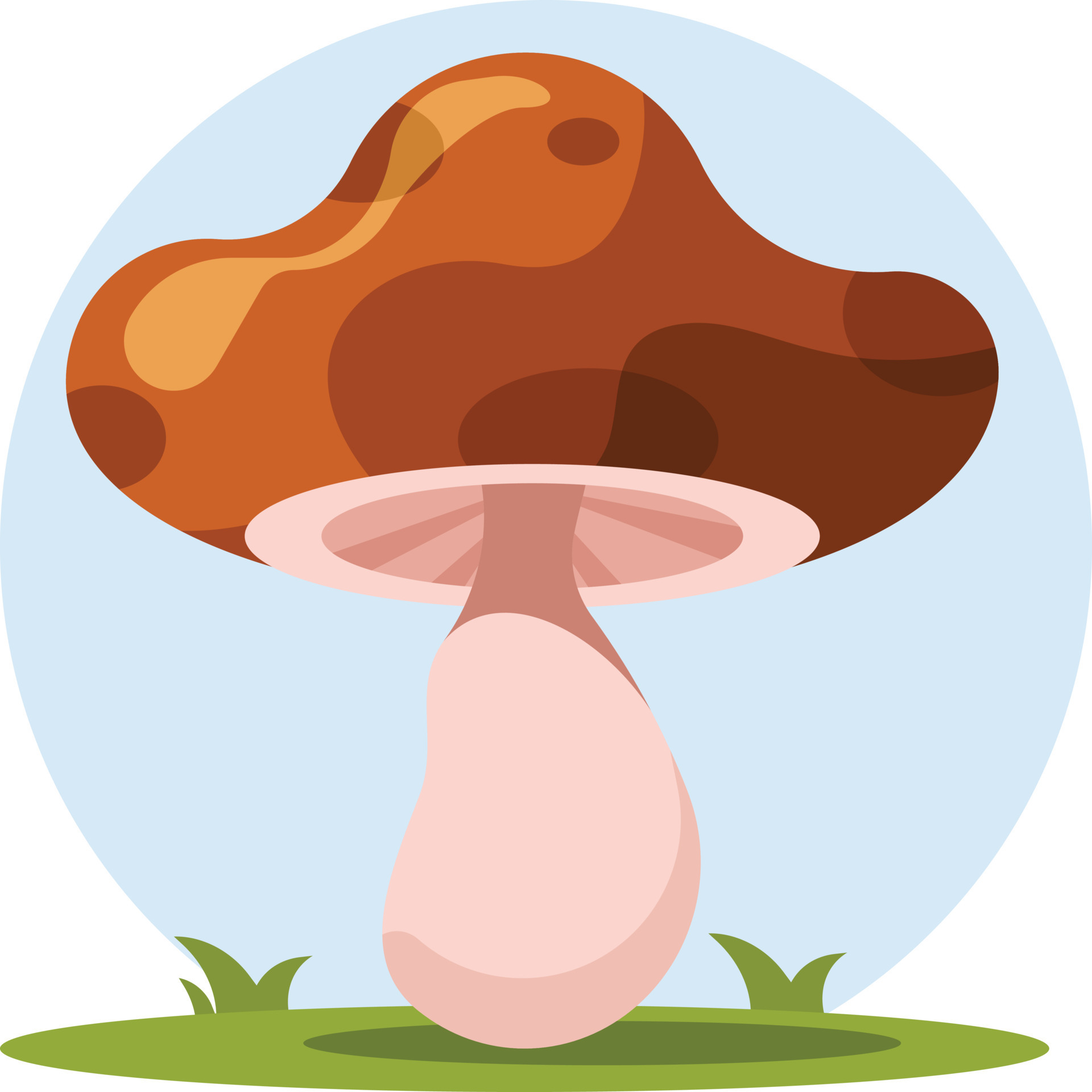 Vector Image Of A Brown Mushroom 22639233 Vector Art at Vecteezy
