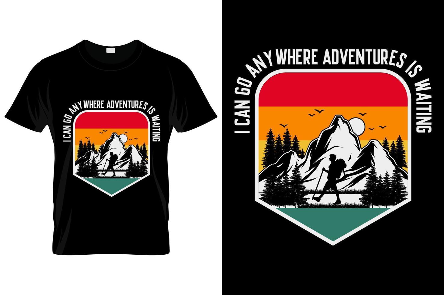 Mountain illustration, outdoor adventure Vector graphic for t shirt Design