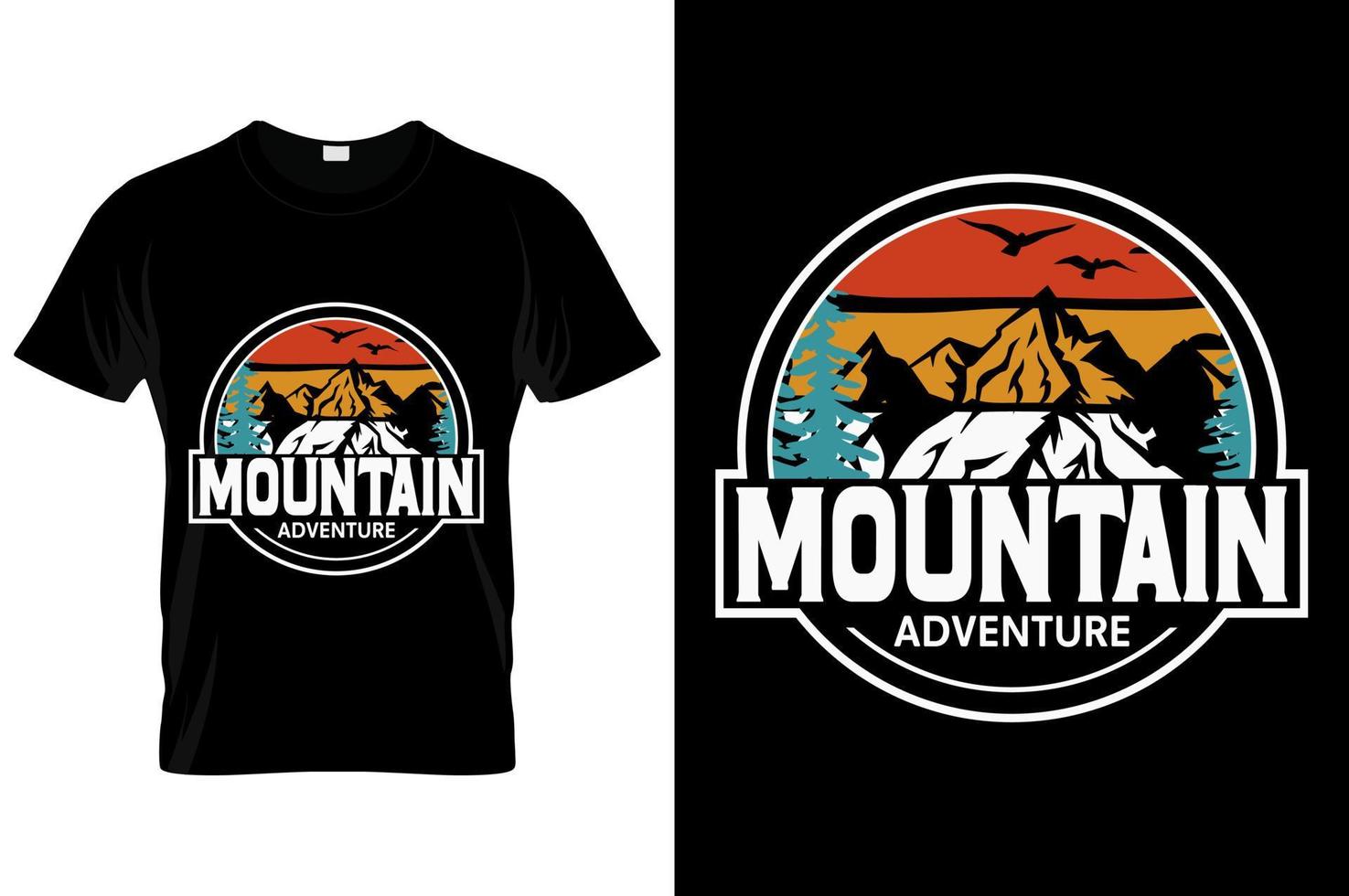 Mountain illustration, outdoor adventure Vector graphic for t shirt Design