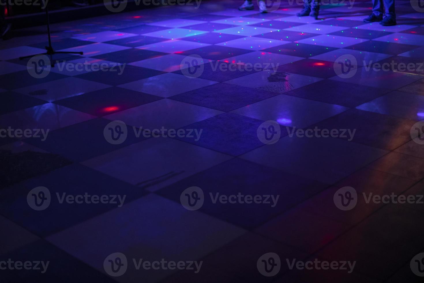 Music and color. Dance floor. Disco and floor lighting. photo