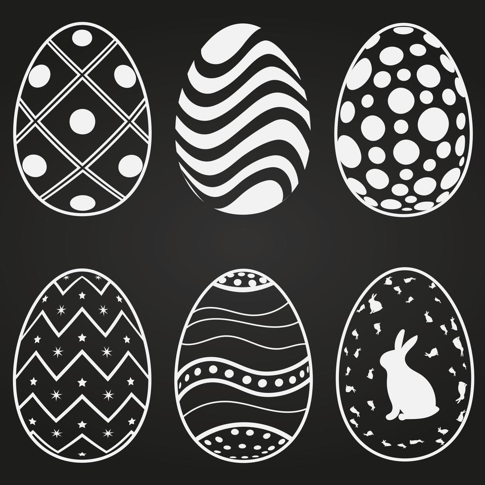 Pascua de Resurrección huevos. Pascua de Resurrección día festival. vector ilustración