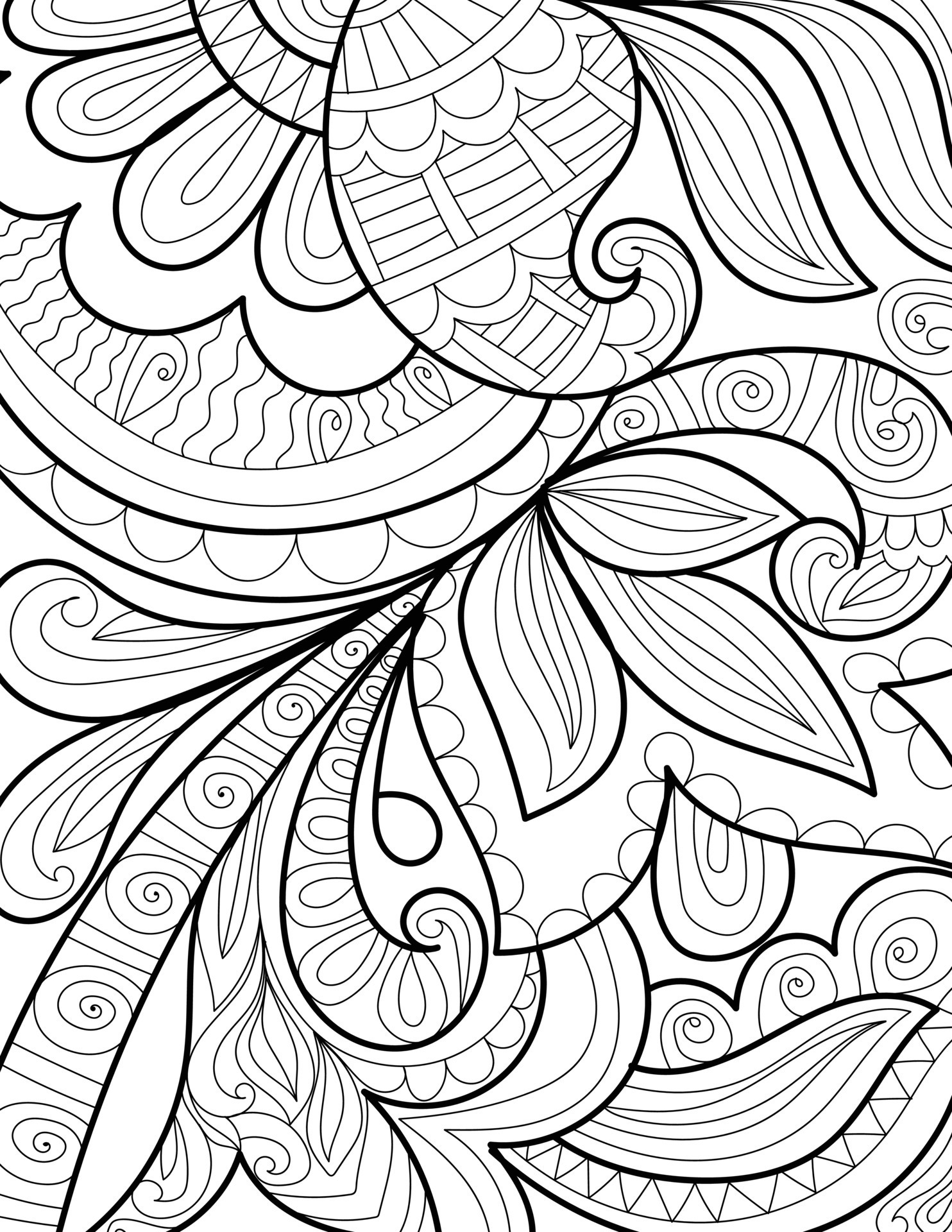 Decorative floral mehndi design style coloring book page illustration ...