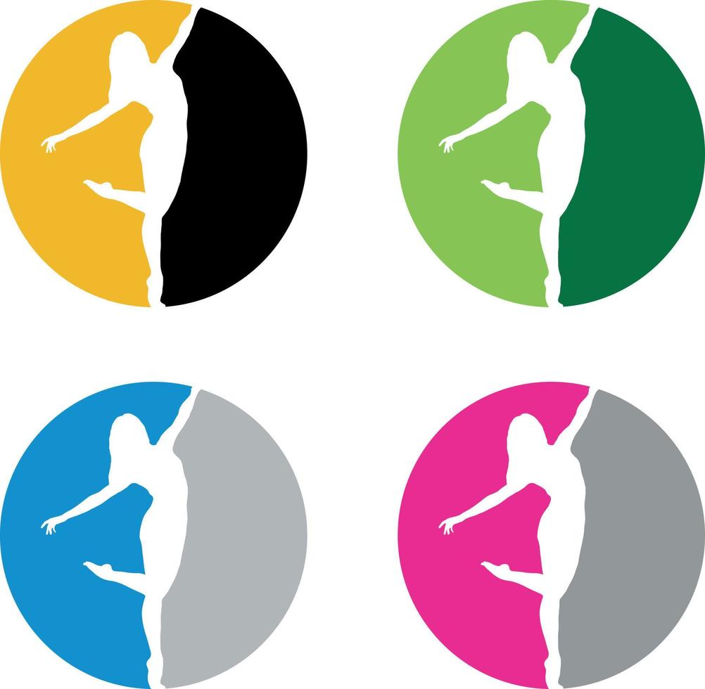 logotipo conceptos para un danza estudio vector