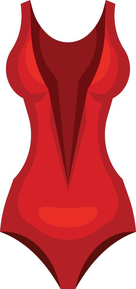Vector Image Of Red Swimsuit For Women