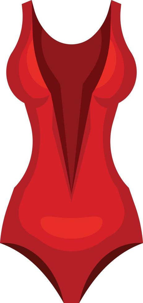 vector imagen de rojo traje de baño para mujer