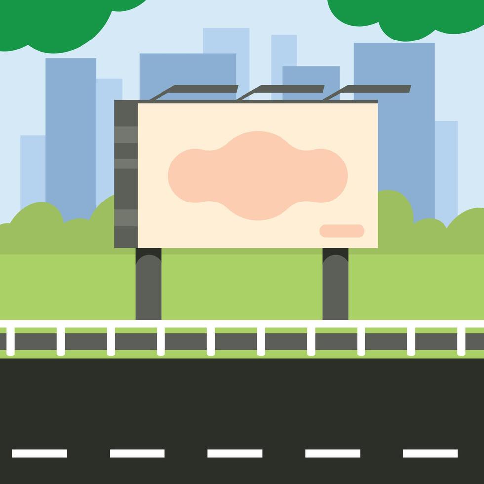Vector Image Of A Billboard By The Road