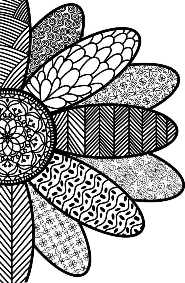 Zentangle Flower Background vector