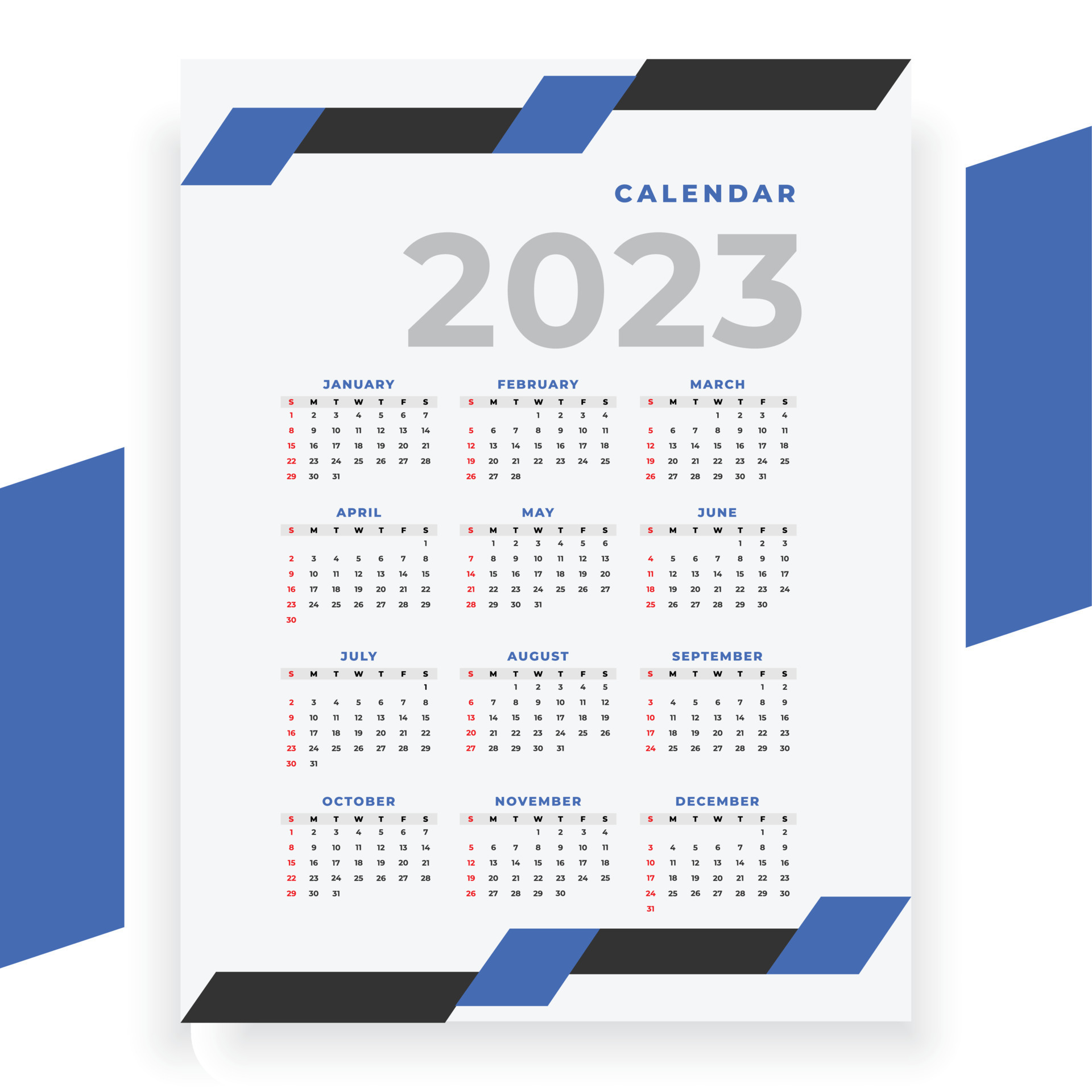 stylish geometric 20223 calendar template design 22640006 Vector Art at stylish geometric 20223 calendar template design 22640006 Vector Art at