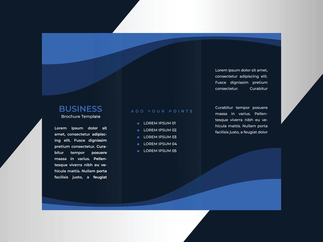 modern  business trifold brochure template Design vector
