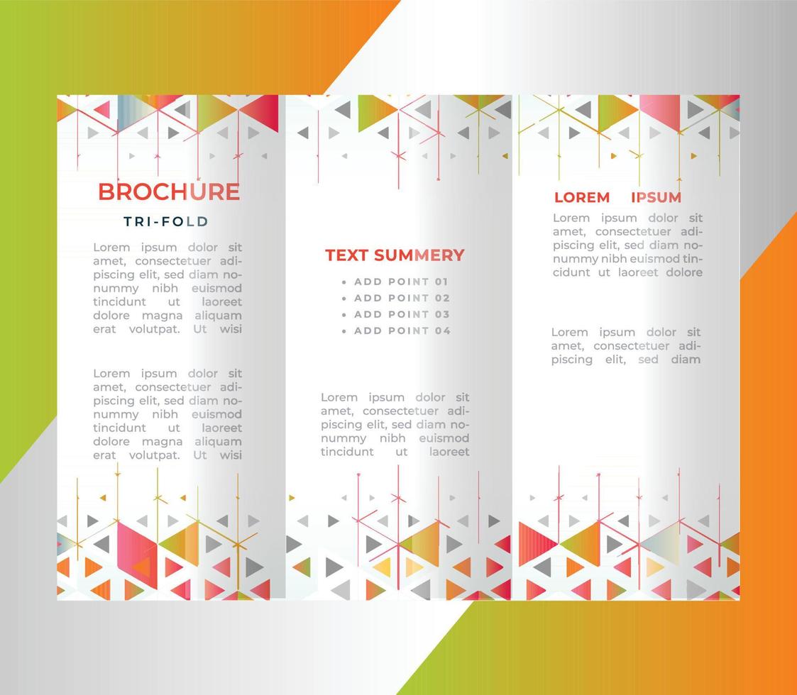modern  business trifold brochure template Design vector