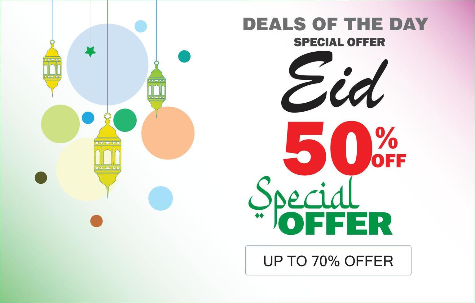 Sale Banner Or Sale Poster For Festival Of Eid Mubarak vector illustration