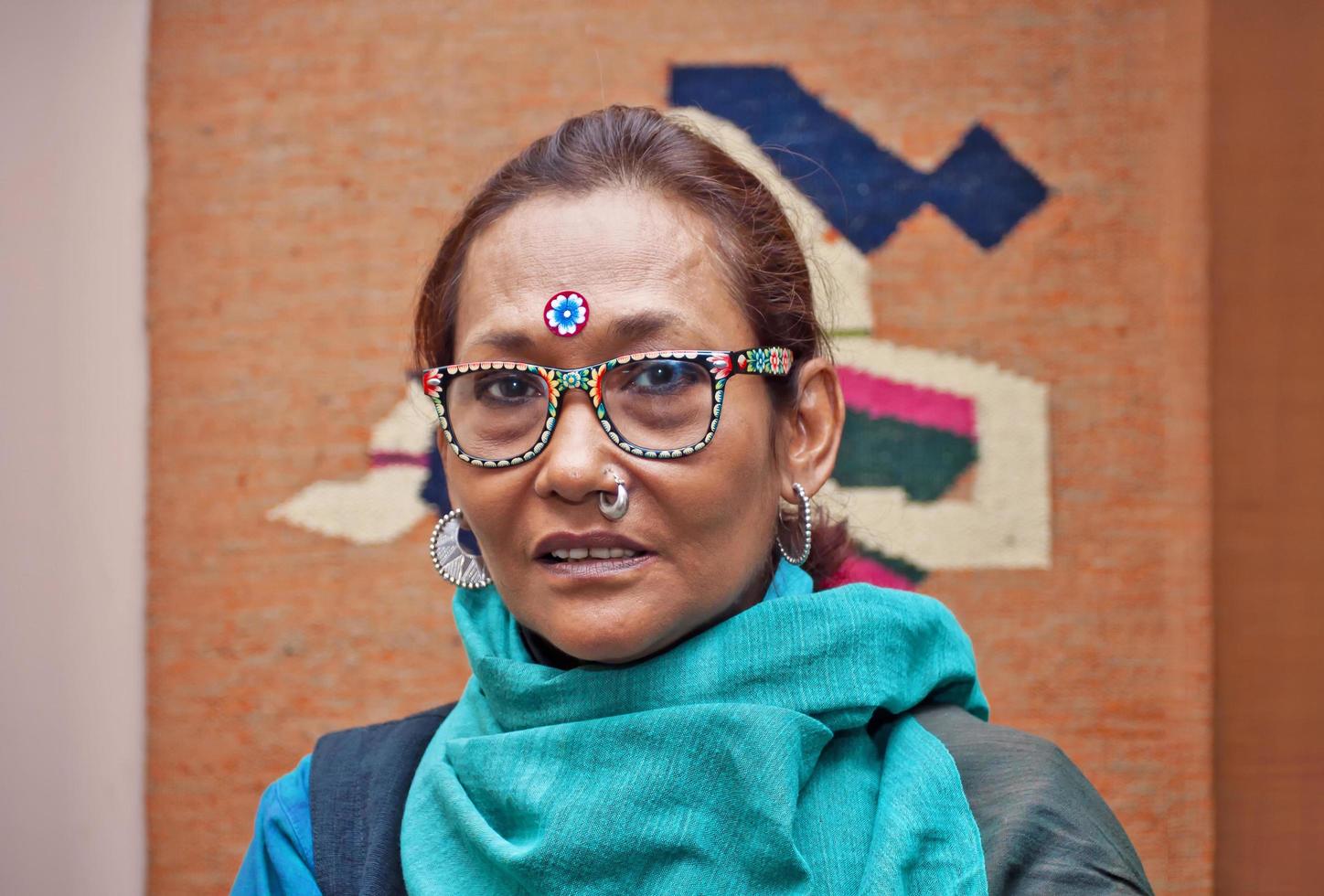 Bangladesh, February 16, 2014, Portrait of Bibi Russell a Bangladeshi fashion designer and former international model at BIBI Productions, Dhanmondi, Dhaka. photo