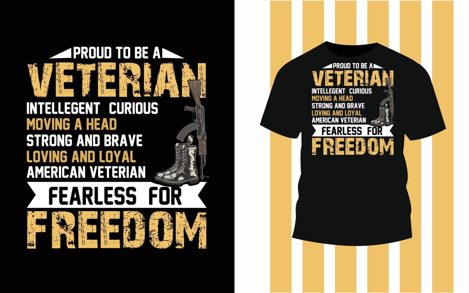 Proud to be a veterian retro vintage typography t shirt design. vector