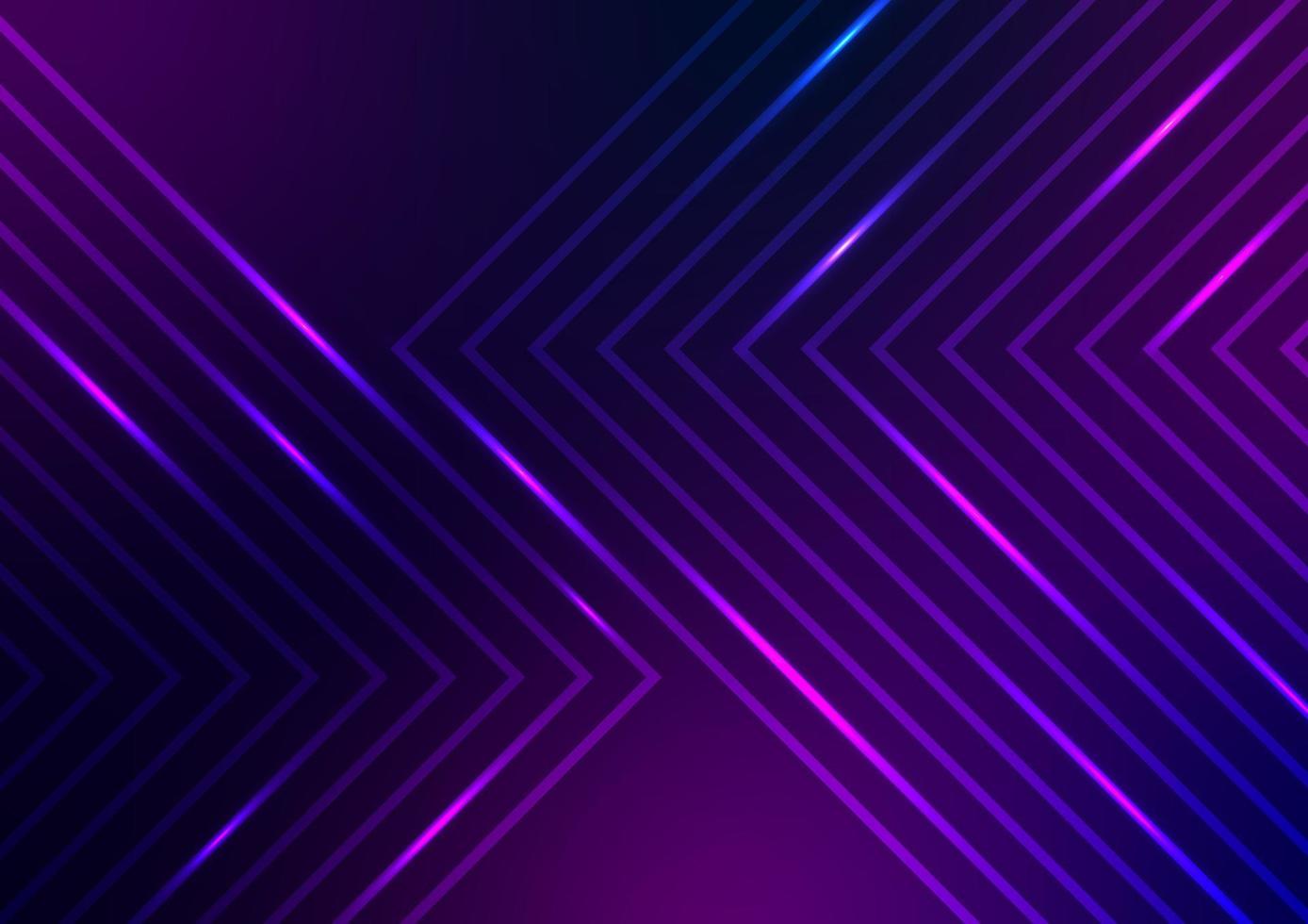 Abstract modern style triangle purple line digital banner dynamic background vector