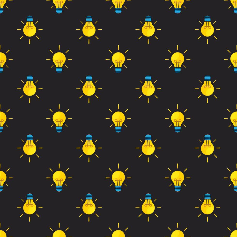 Seamless pattern with light bulbs up and down vector
