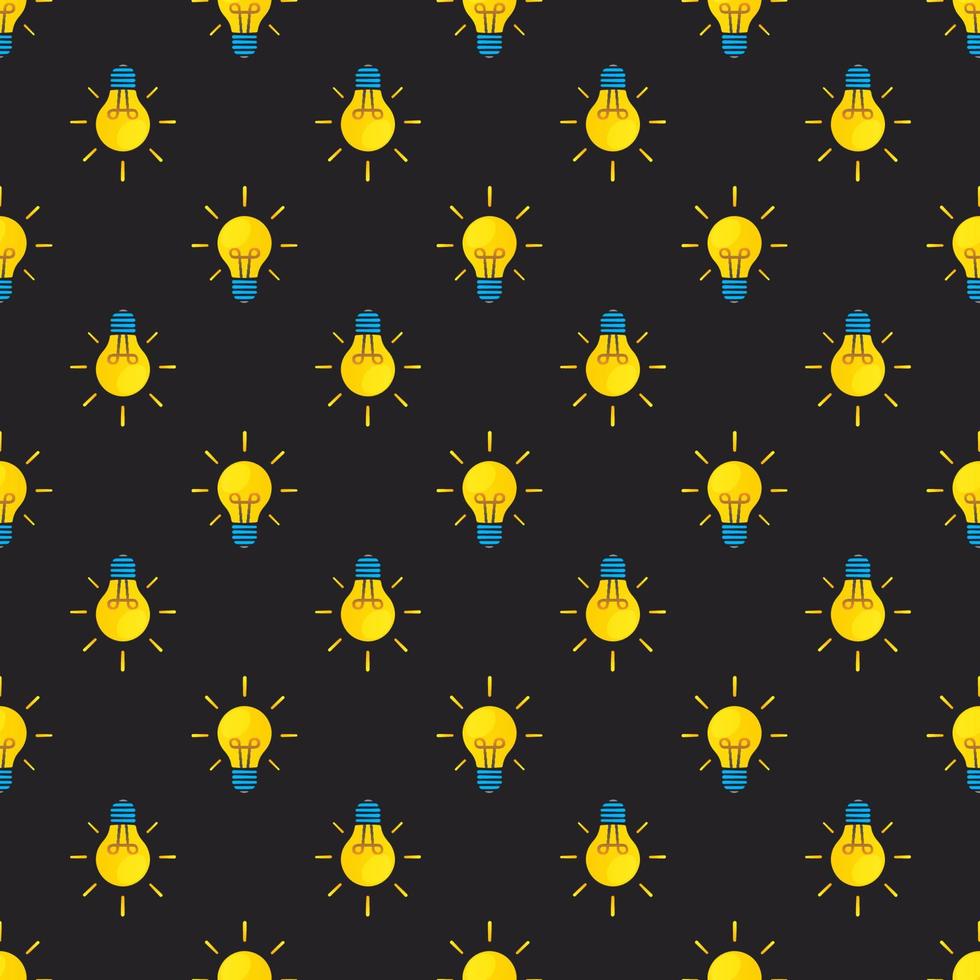 Seamless pattern with light bulbs up and down vector