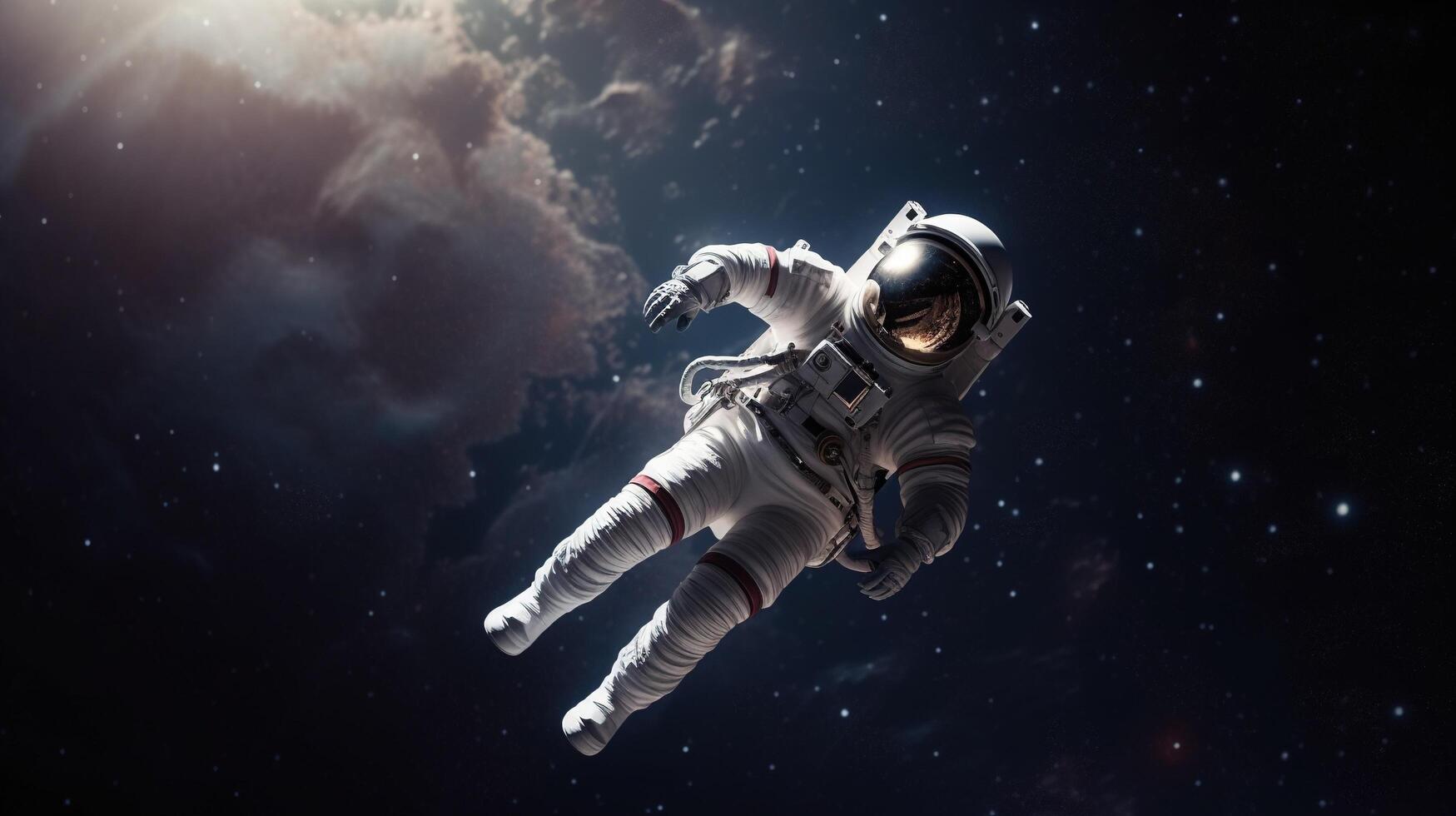 astronaut floating in space photo
