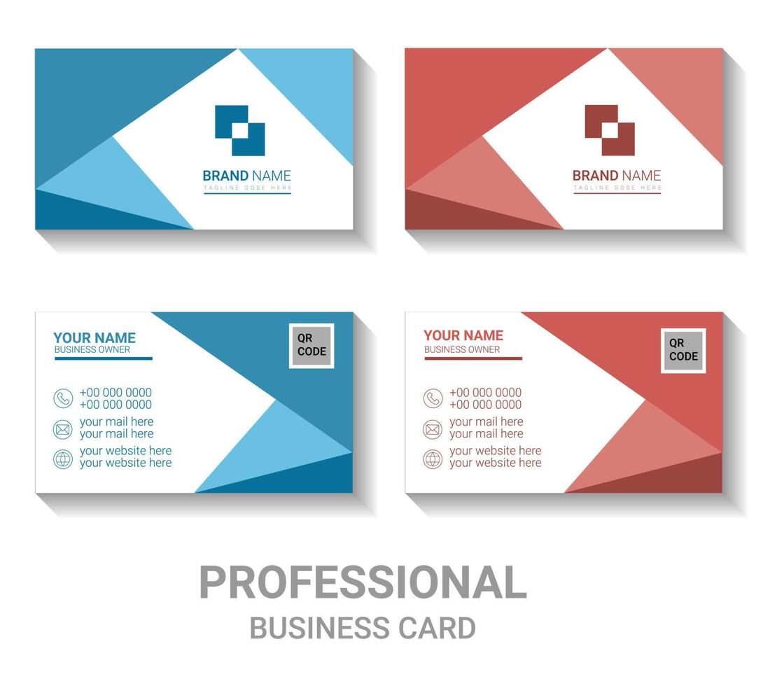 Modern Business Card Template Design for your Company vector