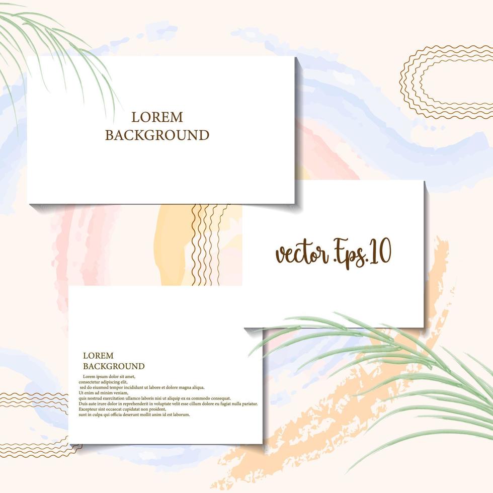 paper note on boho floral background vector illustration