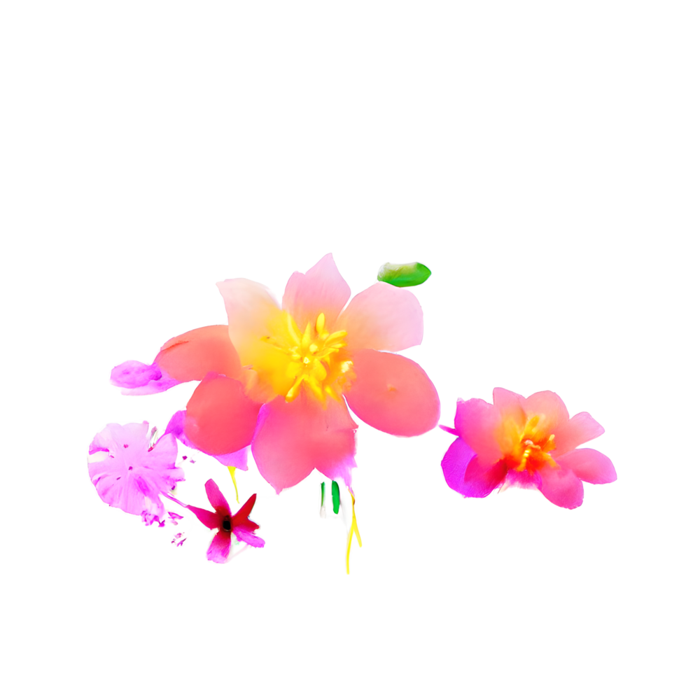 watercolor flower cute color pastel,, png