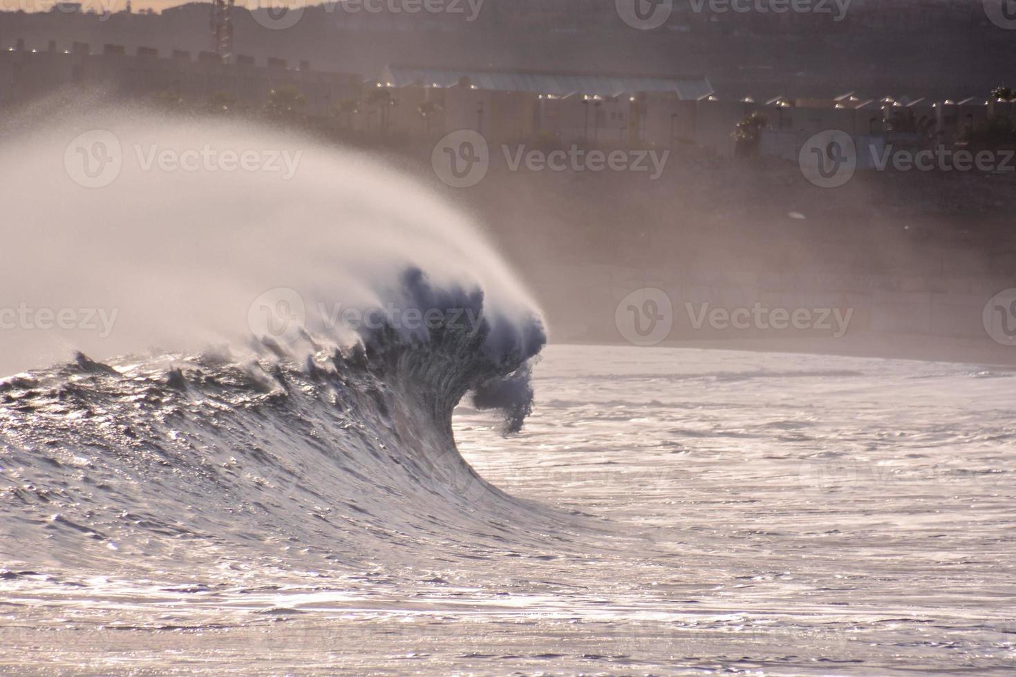 Sea with waves photo
